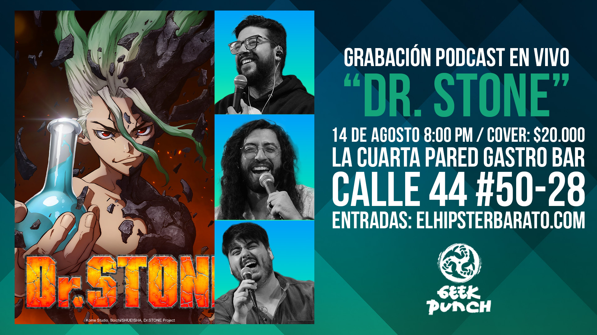 podcast en vivo dr. stone geek punch podcast en vivo dr. stone geek punch